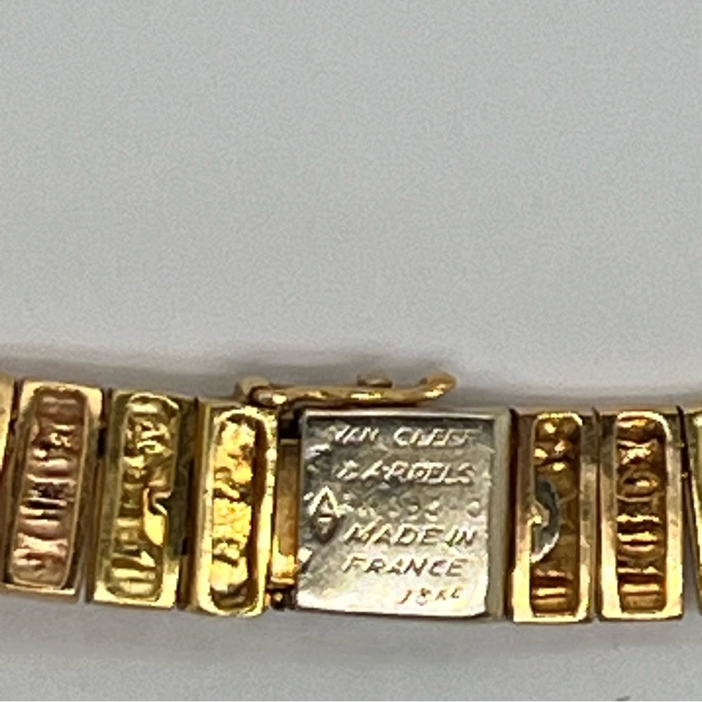 Vintage Van Cleef Tri Color Choker with Diamonds Made in France - Picture 6 of 10